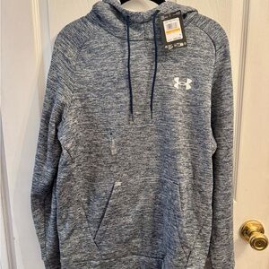 Under Armour Armour Fleece Twist Hoodie – Men’s Small - Heather Navy Blue